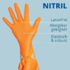 Vienkartinės nitrilo pirštinės be pudros SolidSafety High Grip, oranžinės