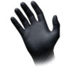 Vienkartinės nitrilo pirštinės be pudros SolidSafety High Grip, juodos